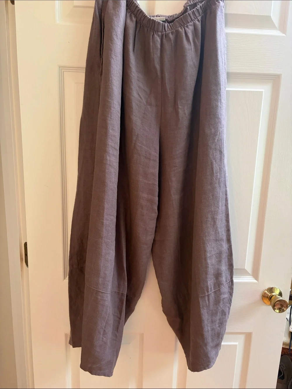 bryn Walker Linen Pants in Dusty Mauve - Picture 1 of 3